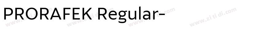 PRORAFEK Regular字体转换